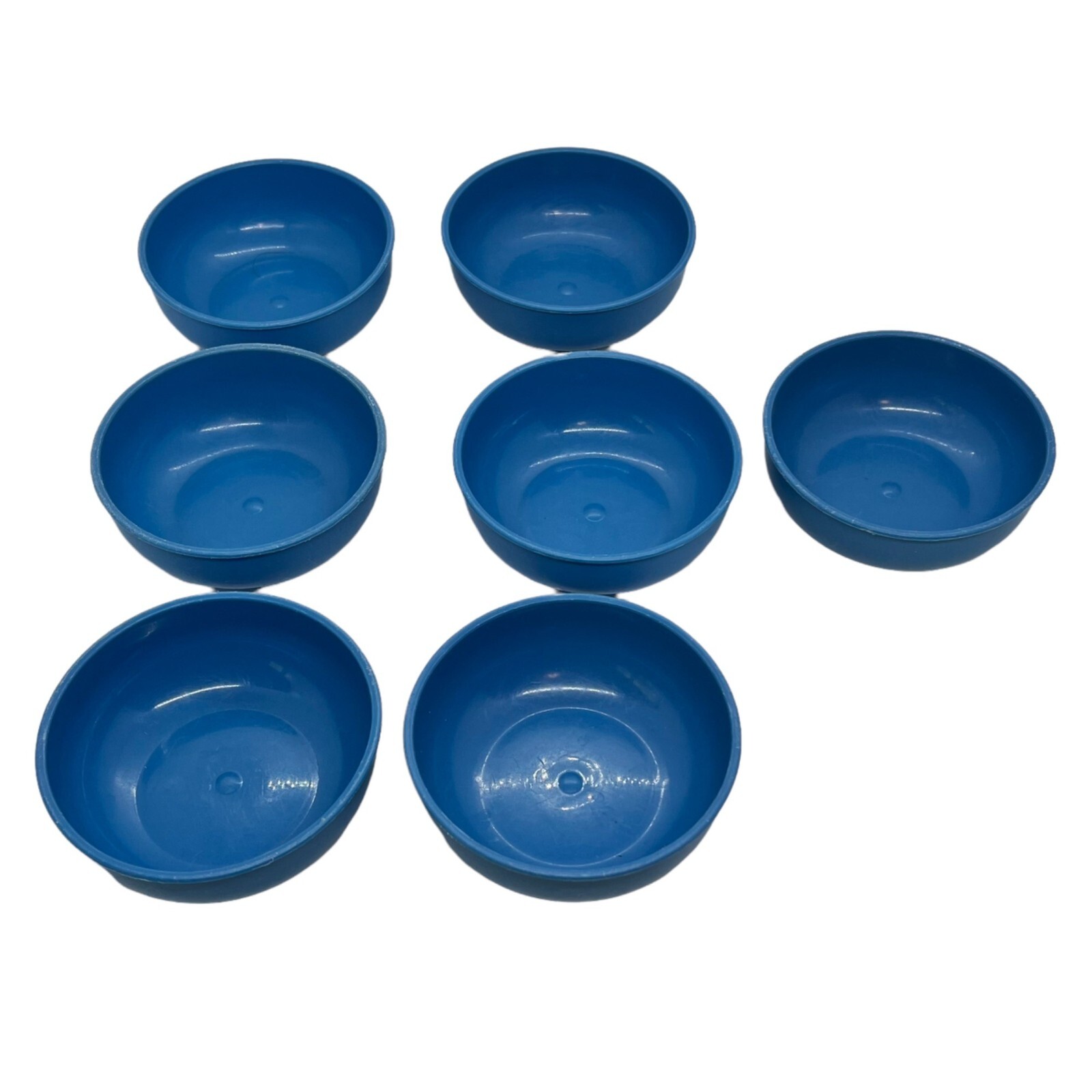 Ohio Art set of 7 Royal Blue Pretend Play Kitchen Bowls for Kids 3″
