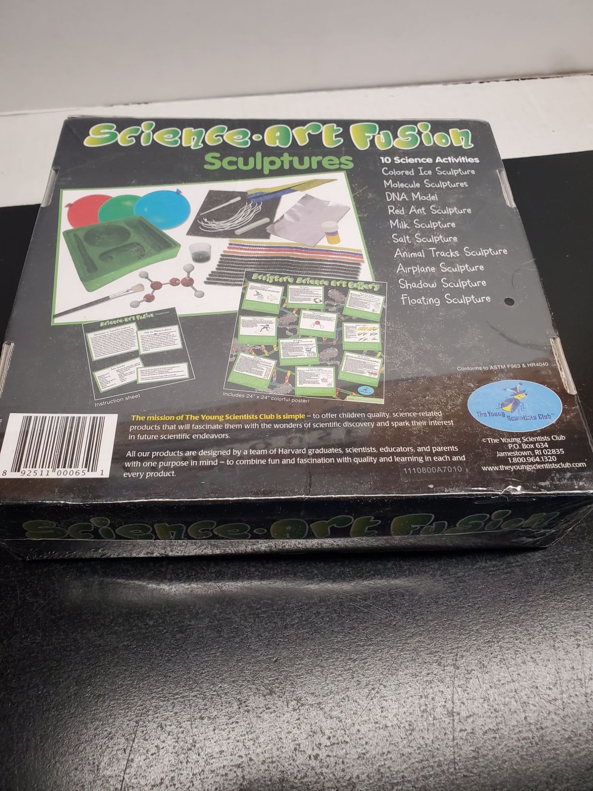 The Young Scientists Club Science – Art Fusion Sculptures Craft box – New – Fact