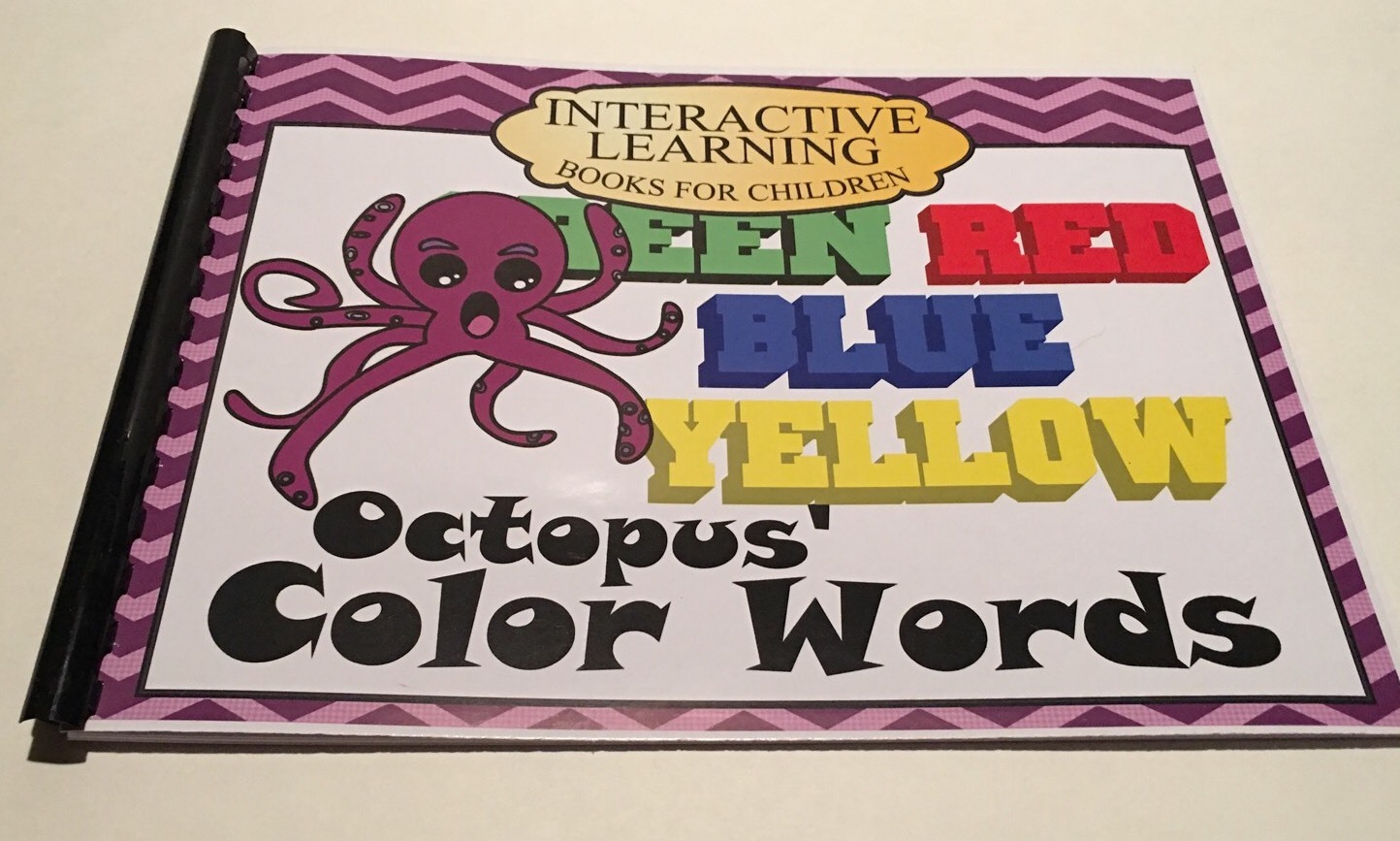 Interactive Learning Books for Children – Color Words – w/ 33 Laminated Cards