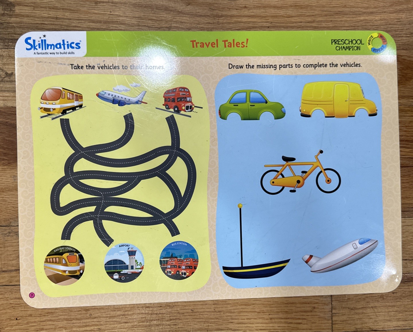 Skillmatics Preschool Champion Write & Wipe Activity Mats. SEALED! Used
