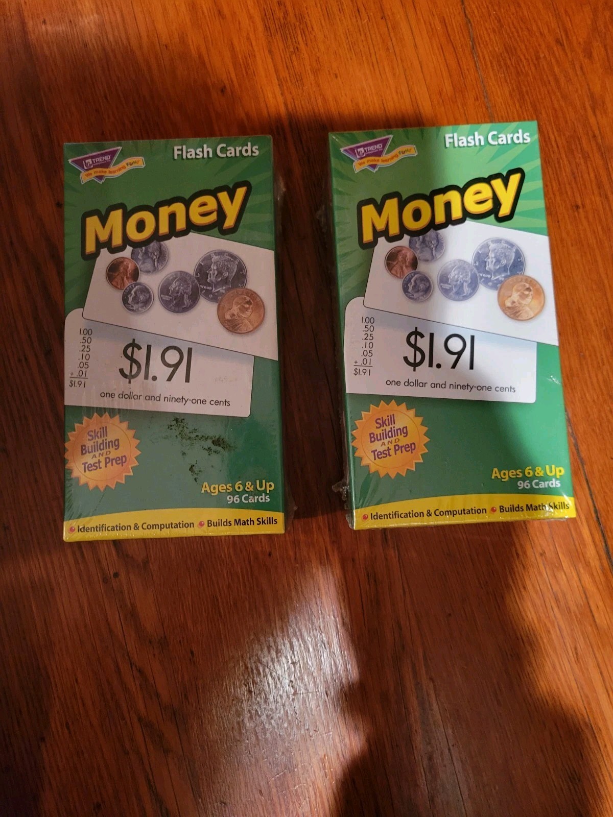 Trend Enterprises – Lot Of (2x) New Sealed Educational Money Flash Cards (NISB)