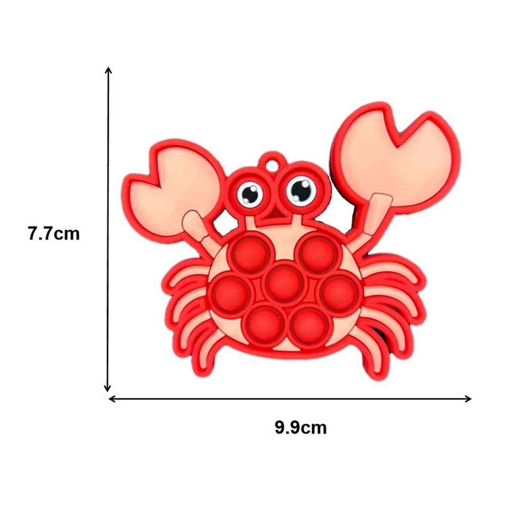Squishy Playful Flexible Compact 3Pcs Ocean Series Stress-Relief Bubble Keychain