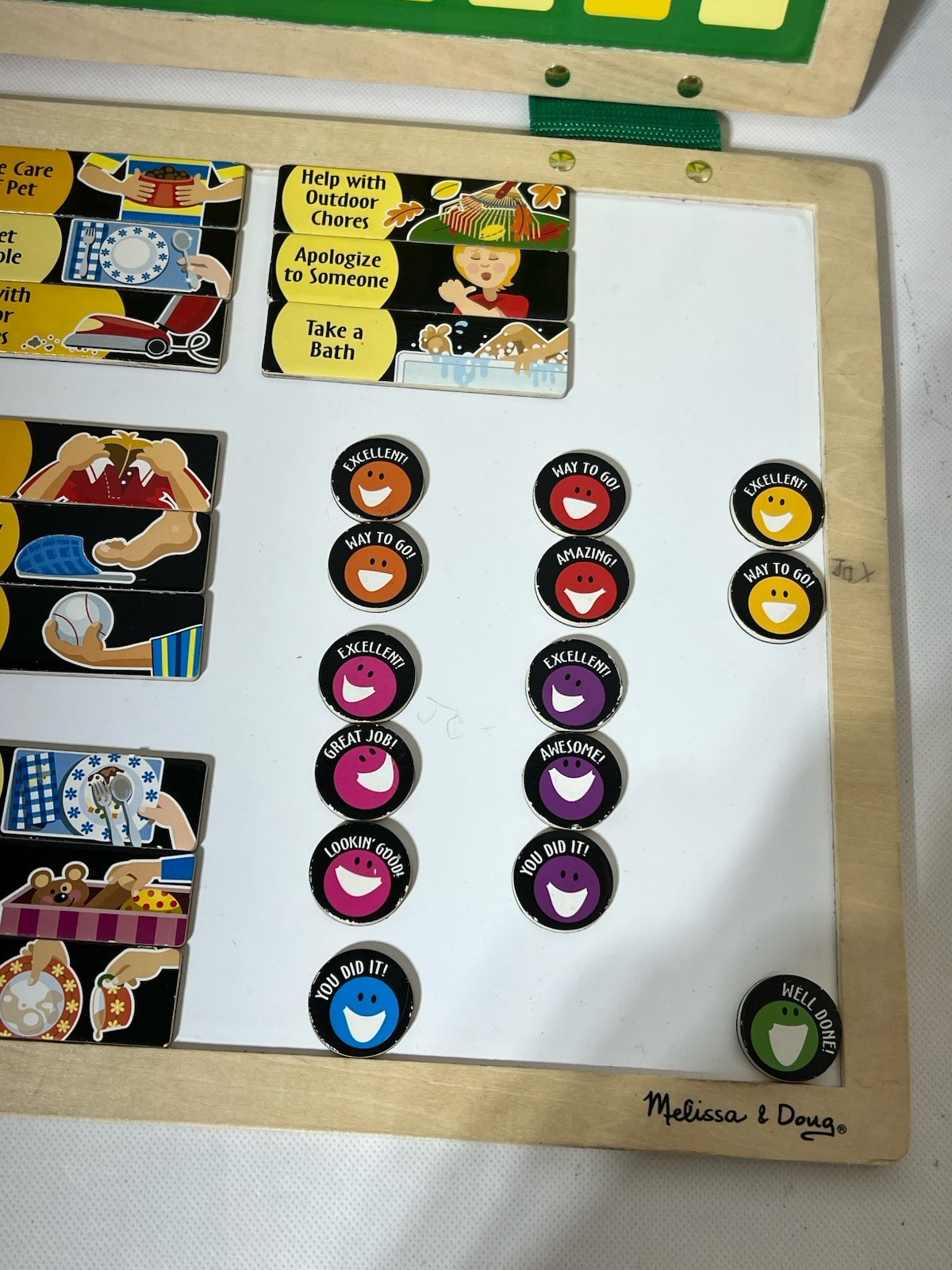 Magnetic Responsibility Chore Chart Board Calendar Melissa & Doug