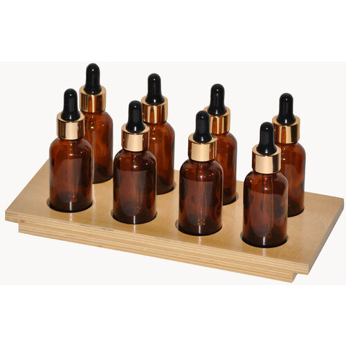 Montessori MATERIALS TASTING Exercise with TRAY 8 Bottles & Droppers Sensorial