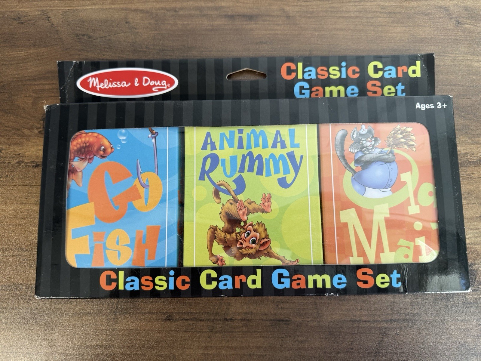 Melissa and Doug Animal Card Game Set Old Maid Go Fish Rummy for Kids 3+