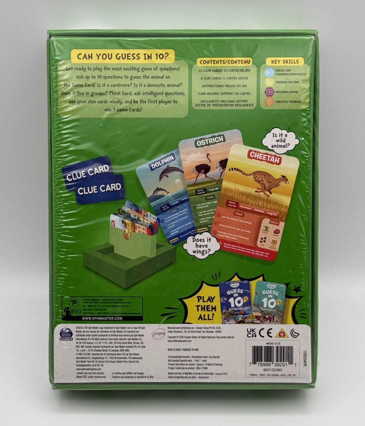 Skillmatics Guess In 10 Animal Planet The Quick Game Of Smart Questions NEW