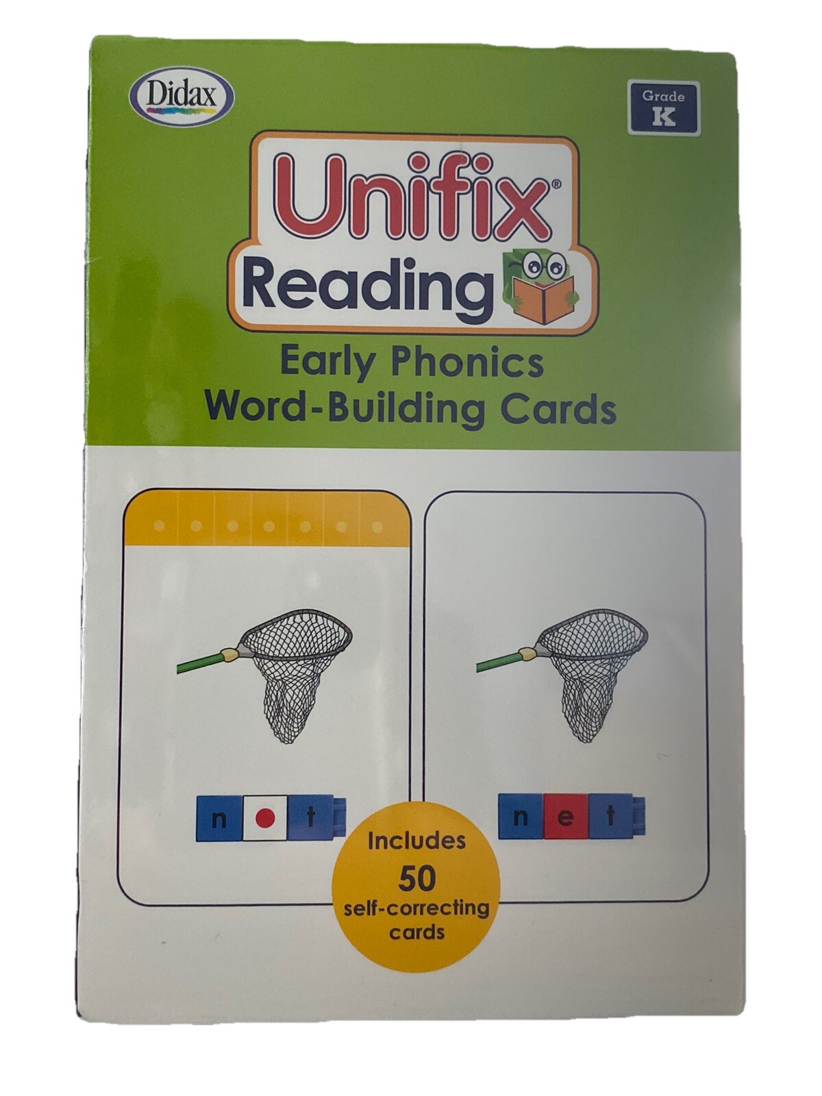 Didax Unifix Reading Early Phonics Word-Building Self Correcting Cards K-1 New