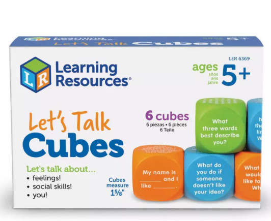 Learning Resources Let’s Talk Cubes 6 Cubes Social Skills Ages 5+ Grades K+