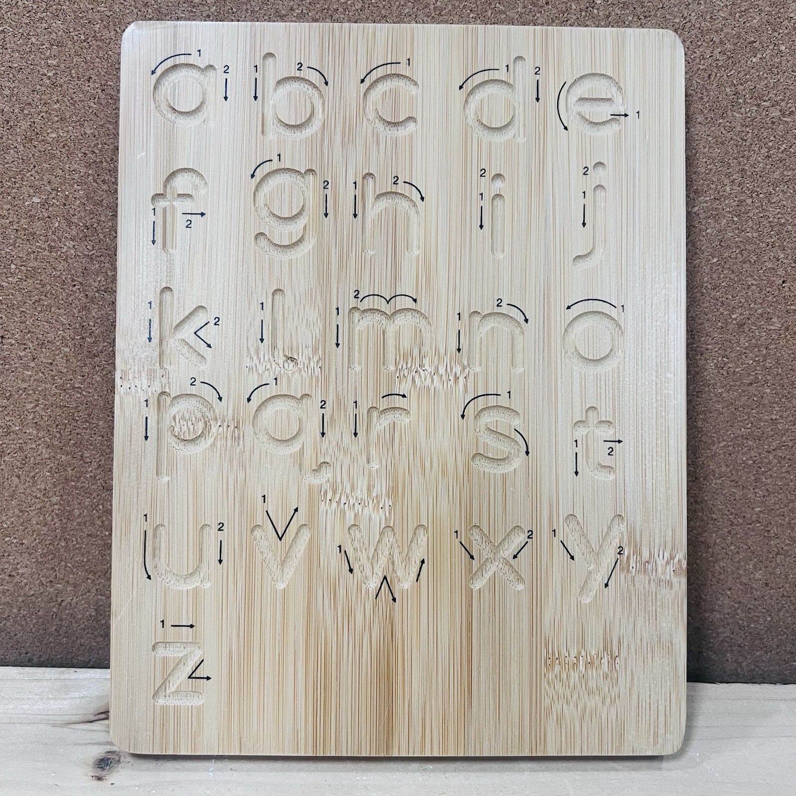 Asweets Montessori Wooden Alphabet Tracing Board Upper/Lower Case Homeschool
