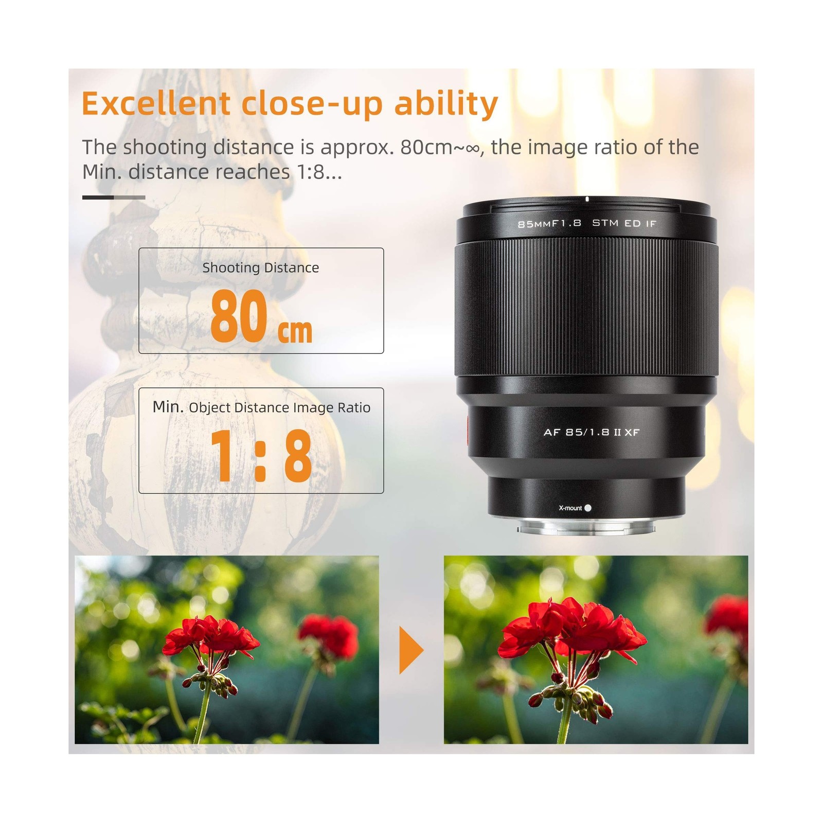 VILTROX 85mm f1.8 Mark II for Fuji x Mount 85mm ii Lens AF Auto Lens Portrait…