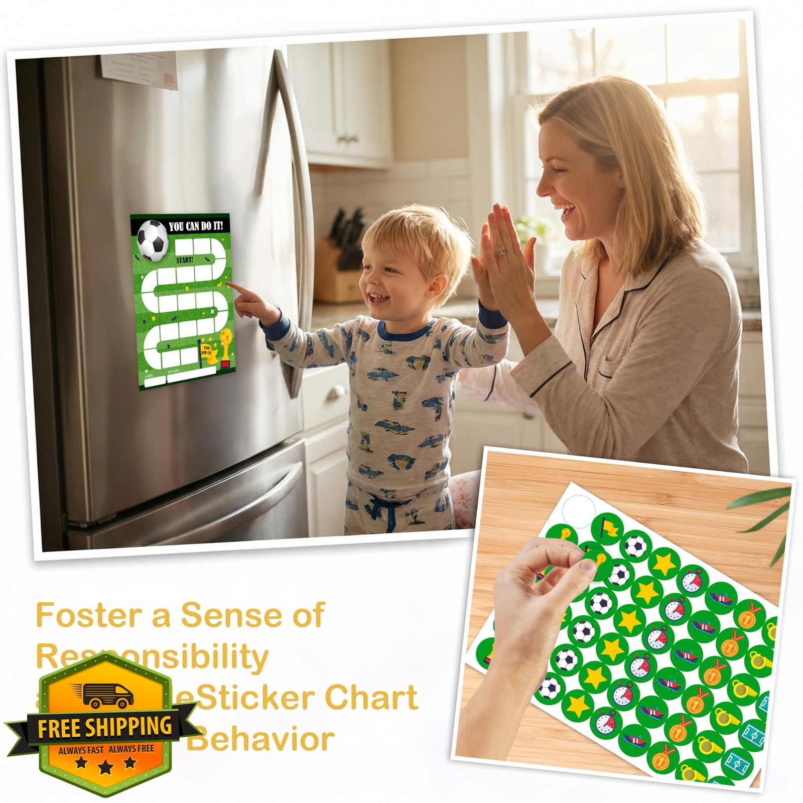 HJLLOQR Soccer Behavior Chart 20 Charts 432 Stickers
