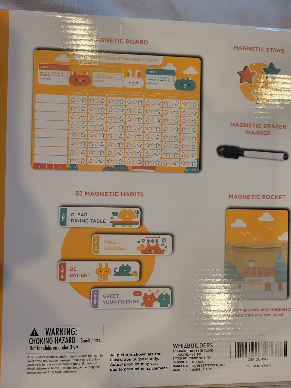 Magnetic Rewards Chart with Reusable Stickers for Toddler Training – NEW