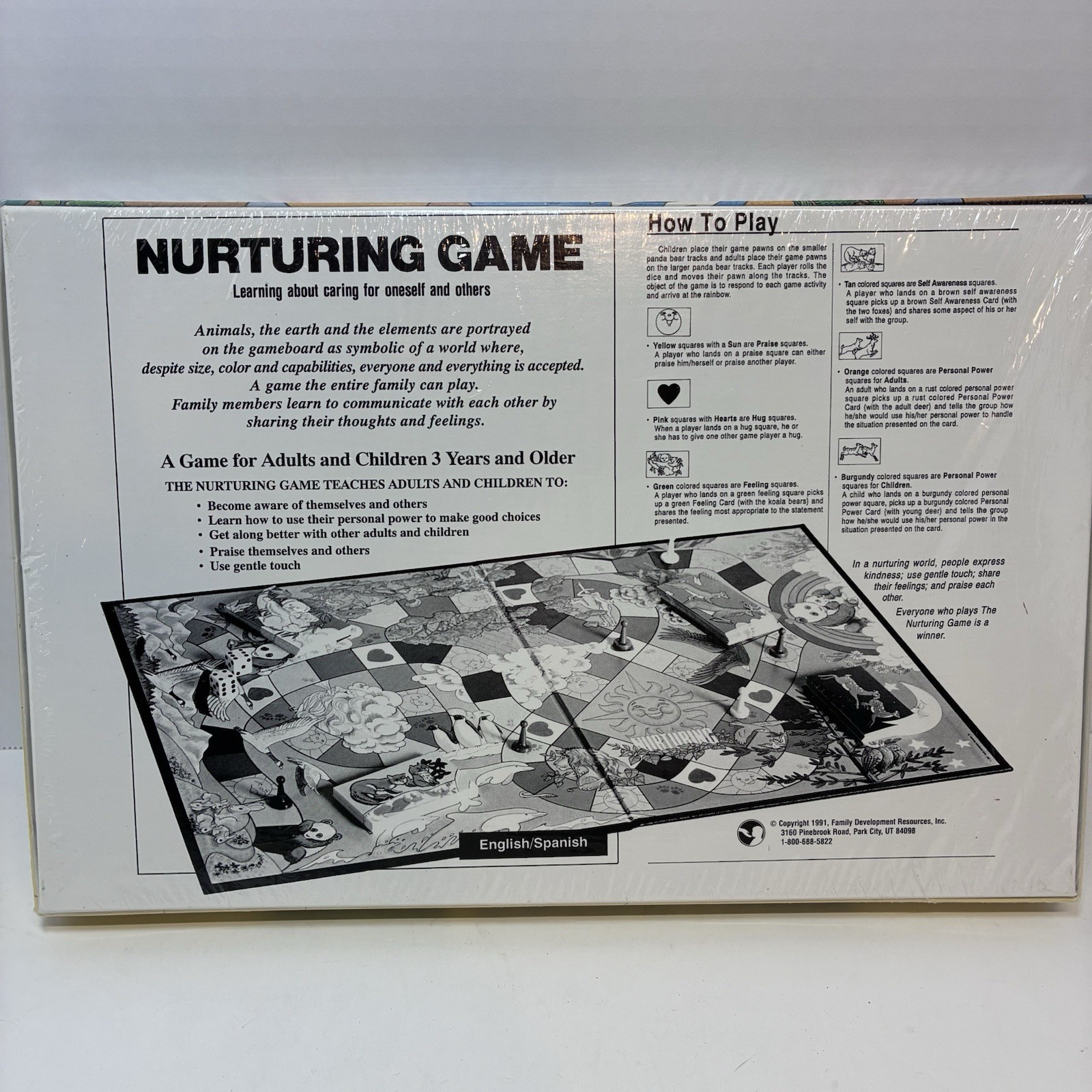 NURTURING GAME Learning About Caring For Others English Spanish Age 3+ 1991 NEW