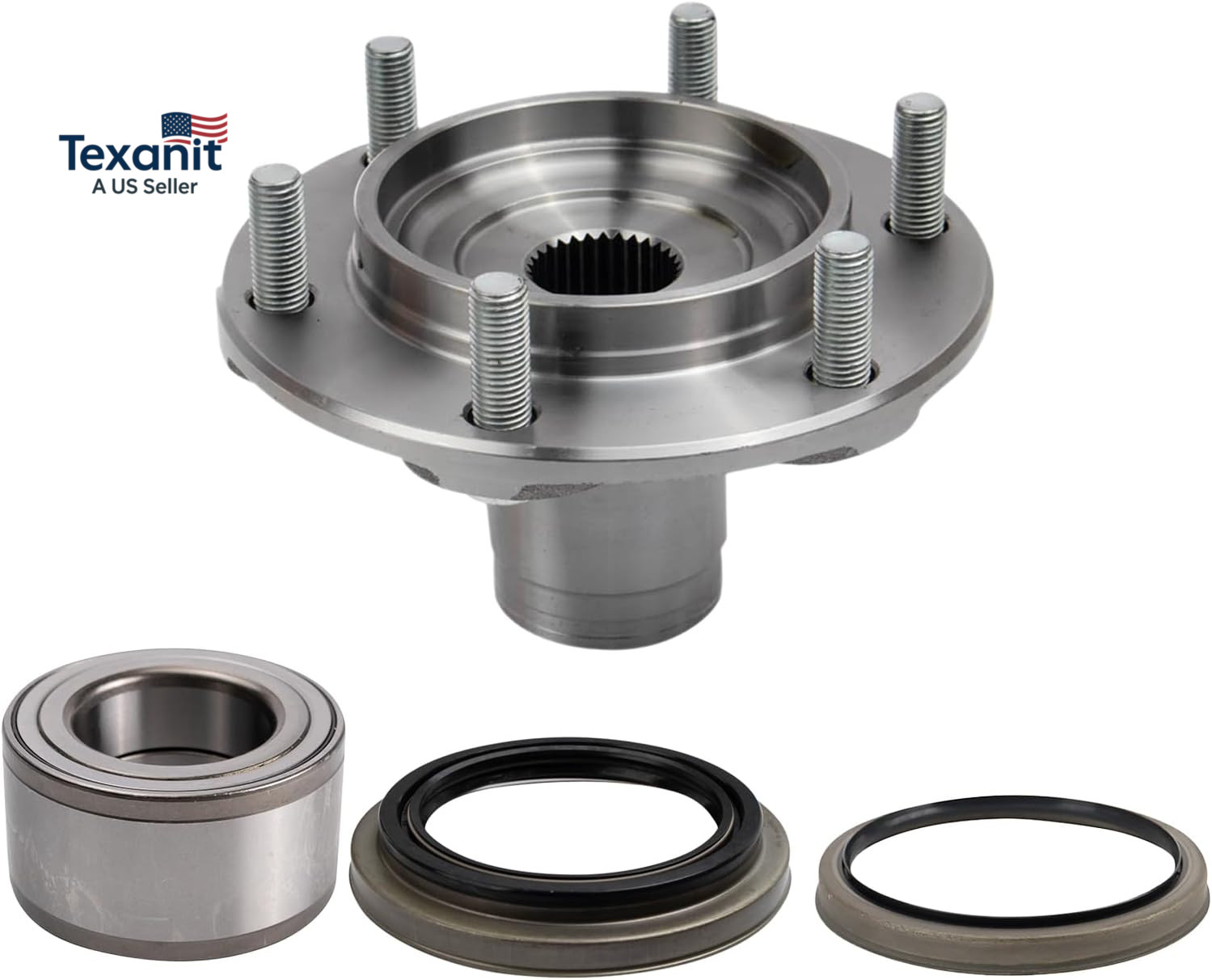 4 Piece Wheel Bearing & Hub Kit for 1996-2002 Toyota 4Runner 4WD 2001-2007 Toyot