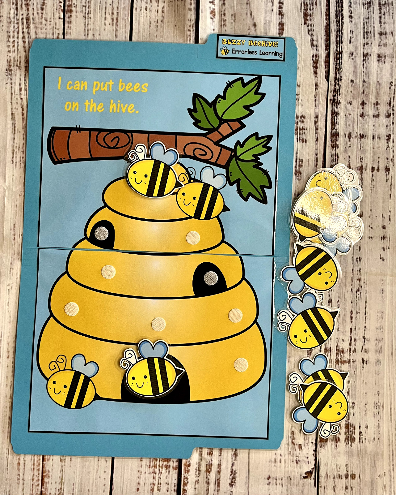 Buzzy Beehive Errorless File Folder Game Phonics Autism Special Ed. Preschool