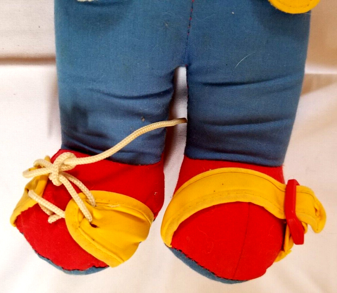 Mattel Mickey Mouse Learn How to Dress Doll Plush Toy Disney VTG 1980s Zip Tie