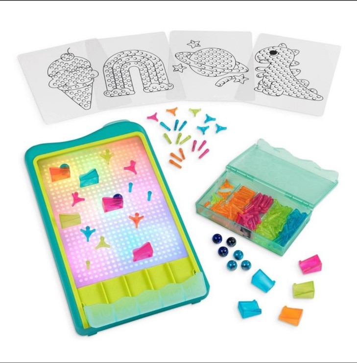 B. Toys Light-Up Marble Drop Illuminated Pegboard Peg Art & Marble Run Playset