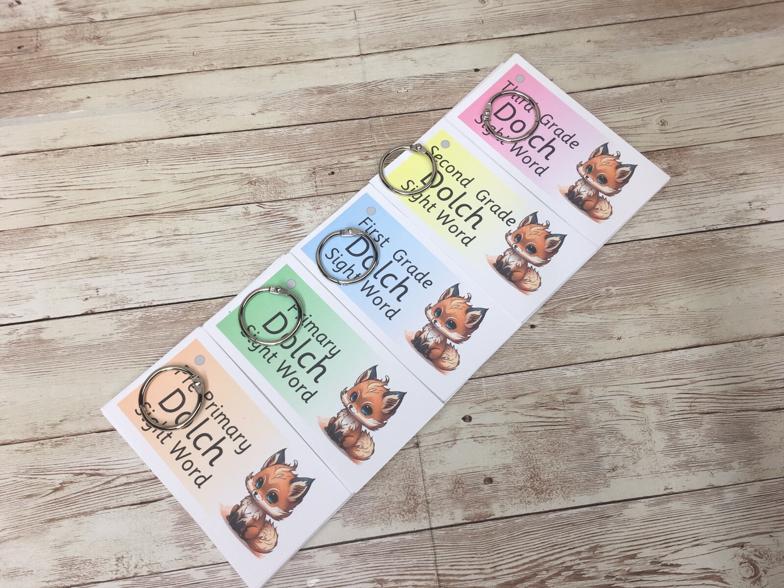 DIY – [PRINTED] Complete Set – Literacy Learning Resource Dolch SightWord Uncut
