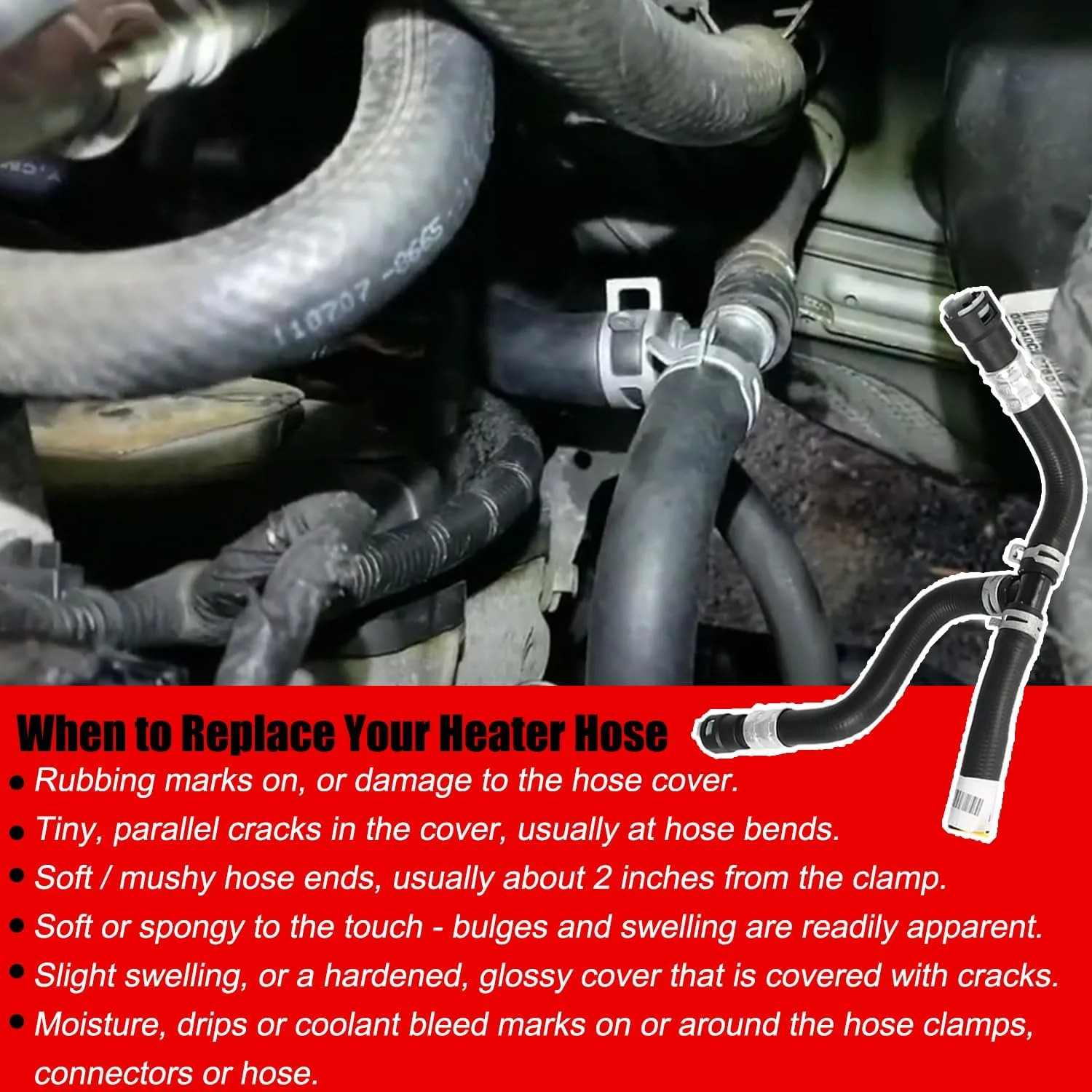 Engine Heater Hose Set Assembly Replacement for Buick Enclave 2008-2017 for GMC
