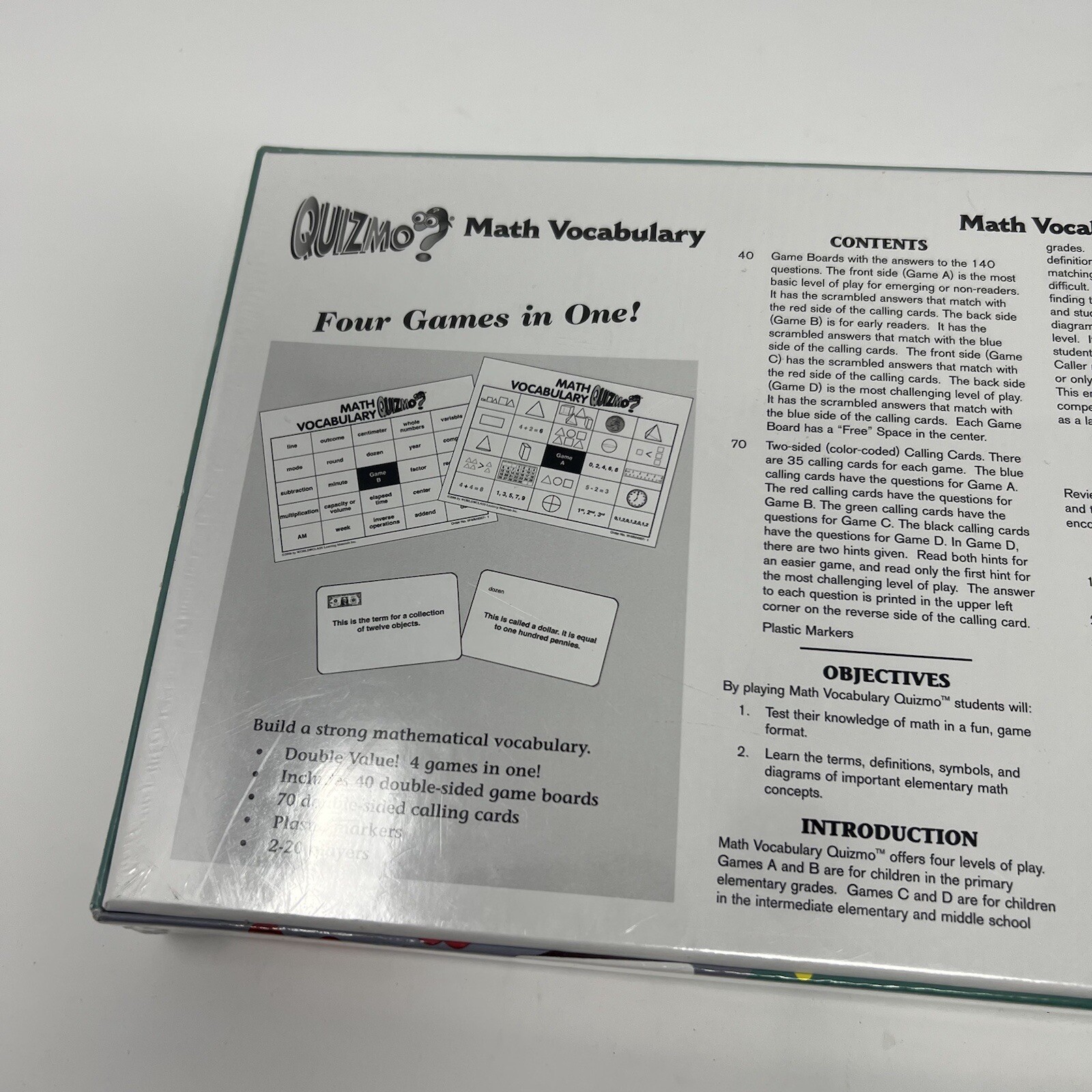 QUIZMO Math Vocabulary Math Bingo Games for Kids Homeschool After school NEW