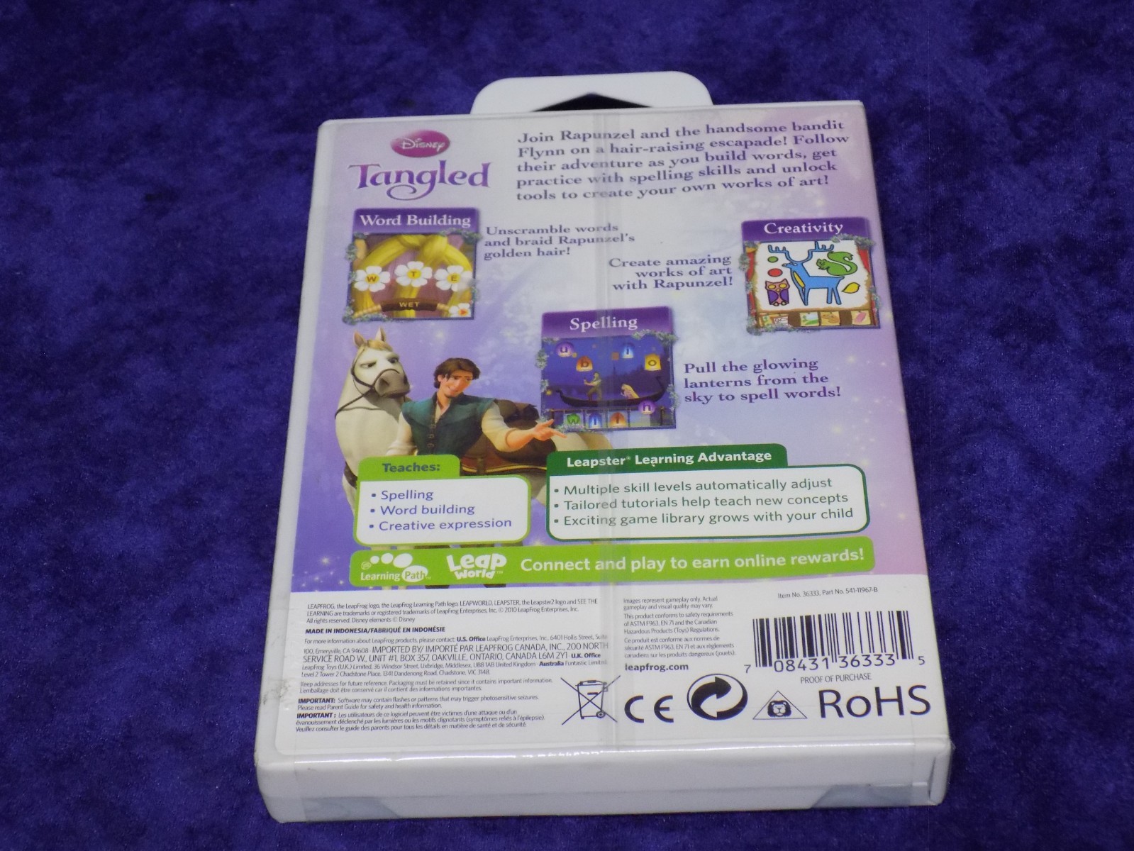 NEW LEAP FROG LEAPSTER TANGLED GAME CARTRIDGE FOR LEAPSTER & LEAPSTER2