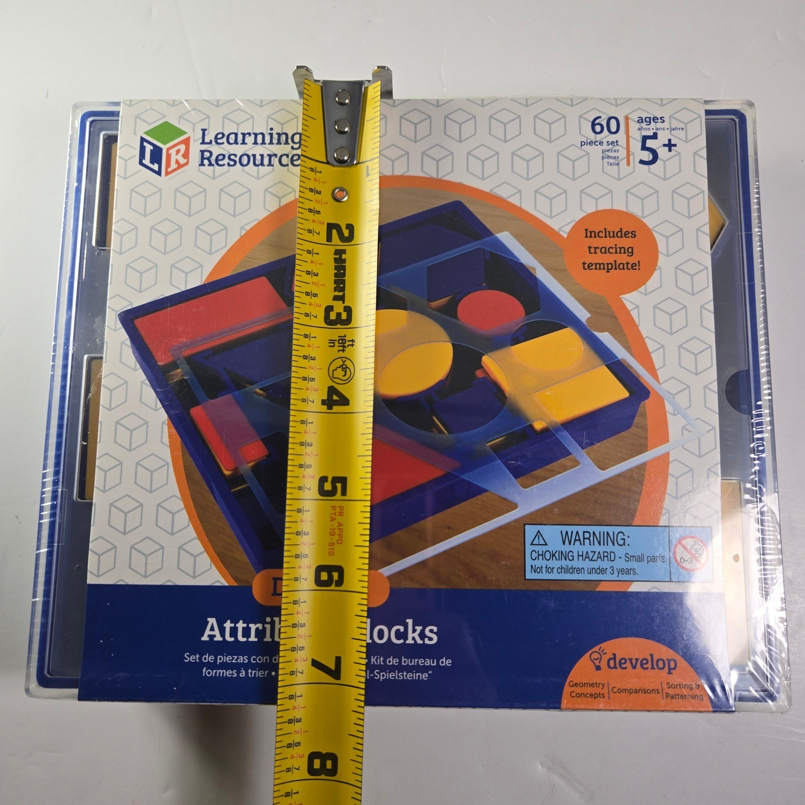 Learning Resources Desk Set Attribute Blocks 60 Piece Educational Toy Age 5 Plus