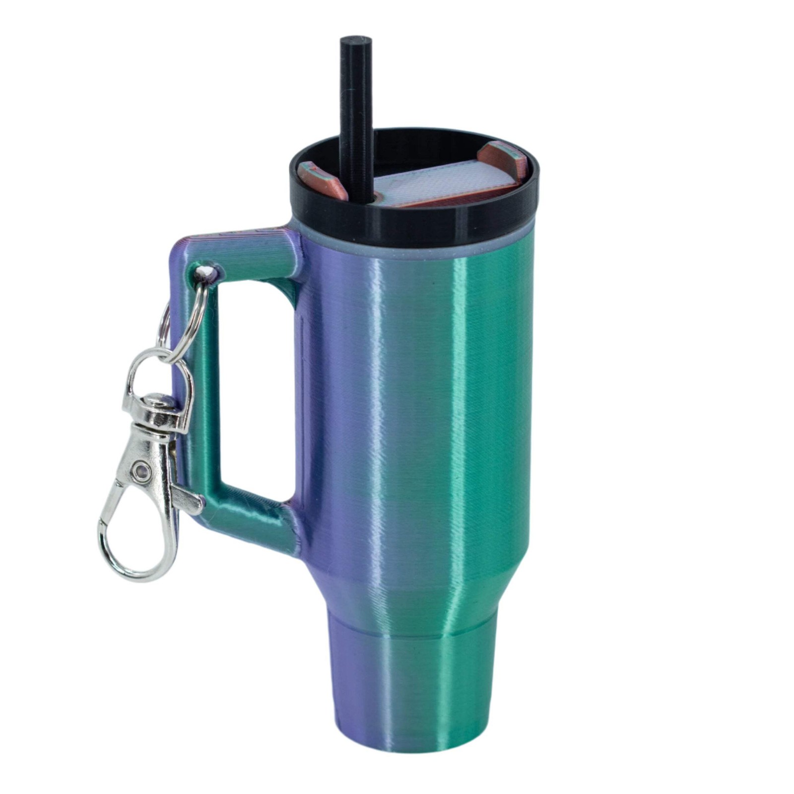 3D Printed Mini Tumbler Cup Key Chain & Chapstick Pouch | Multiple Colors | Blac