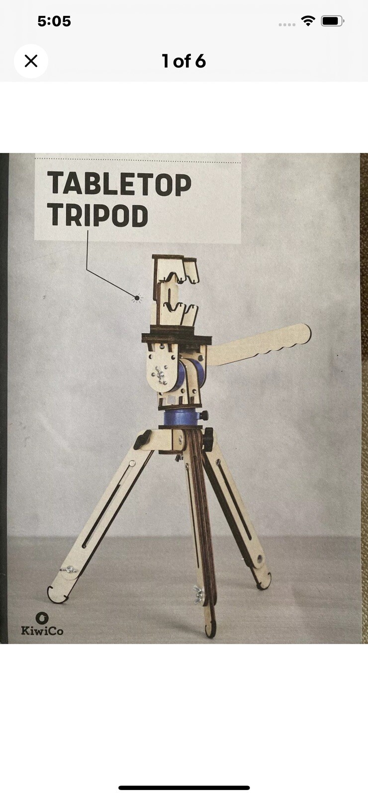Kiwi Co Eureka Crate “Build Your Own Tabletop Tripod” Educational Ages 14+