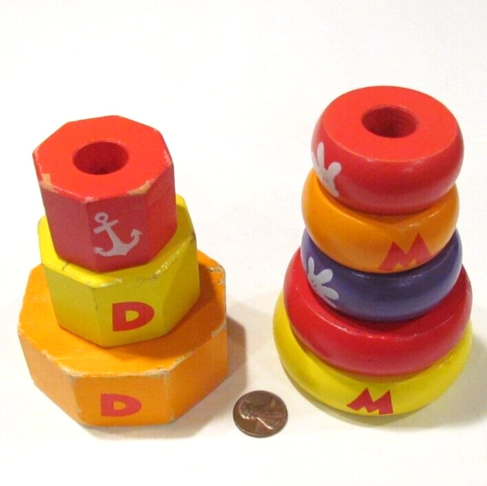 Melissa & Doug Mickey Mouse Donald Duck Wooden Stacker Replacement Pieces U Pick