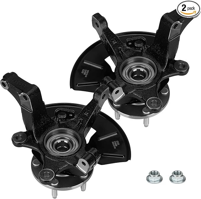 Wheel Hub Bearing Steering Knuckle Assembly Pair Front Driver & Passenger Side