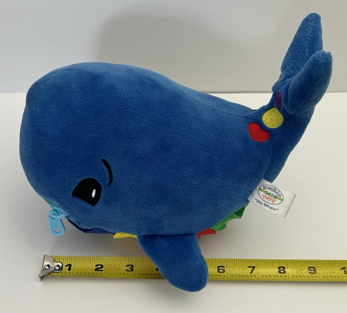 2021 Buckle Toys BLU the WHALE Plush 8” LEARN to BUCKLE Development Stuffed Toy