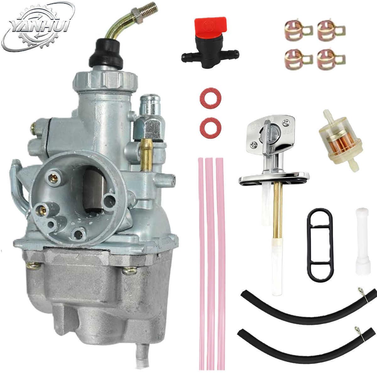 TTR125 Carburetor + Fuel Switch Valve Petcock for Yamaha TTR125L TTR-125 Carb