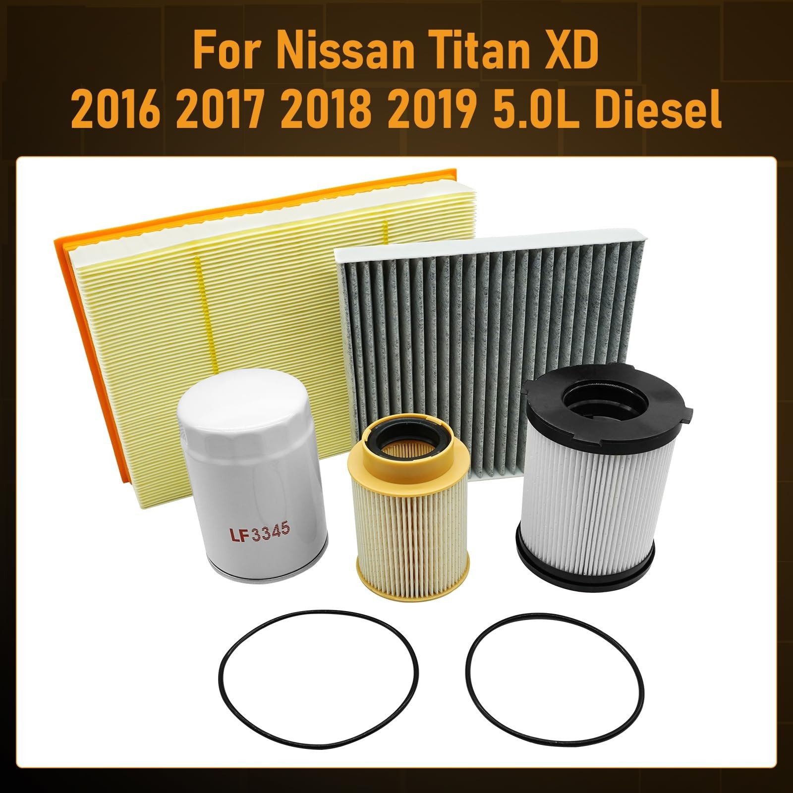 Filter Kit for Nissan Titan XD 2016-2019 Oil Filter Cabin Air Filters Diesel …