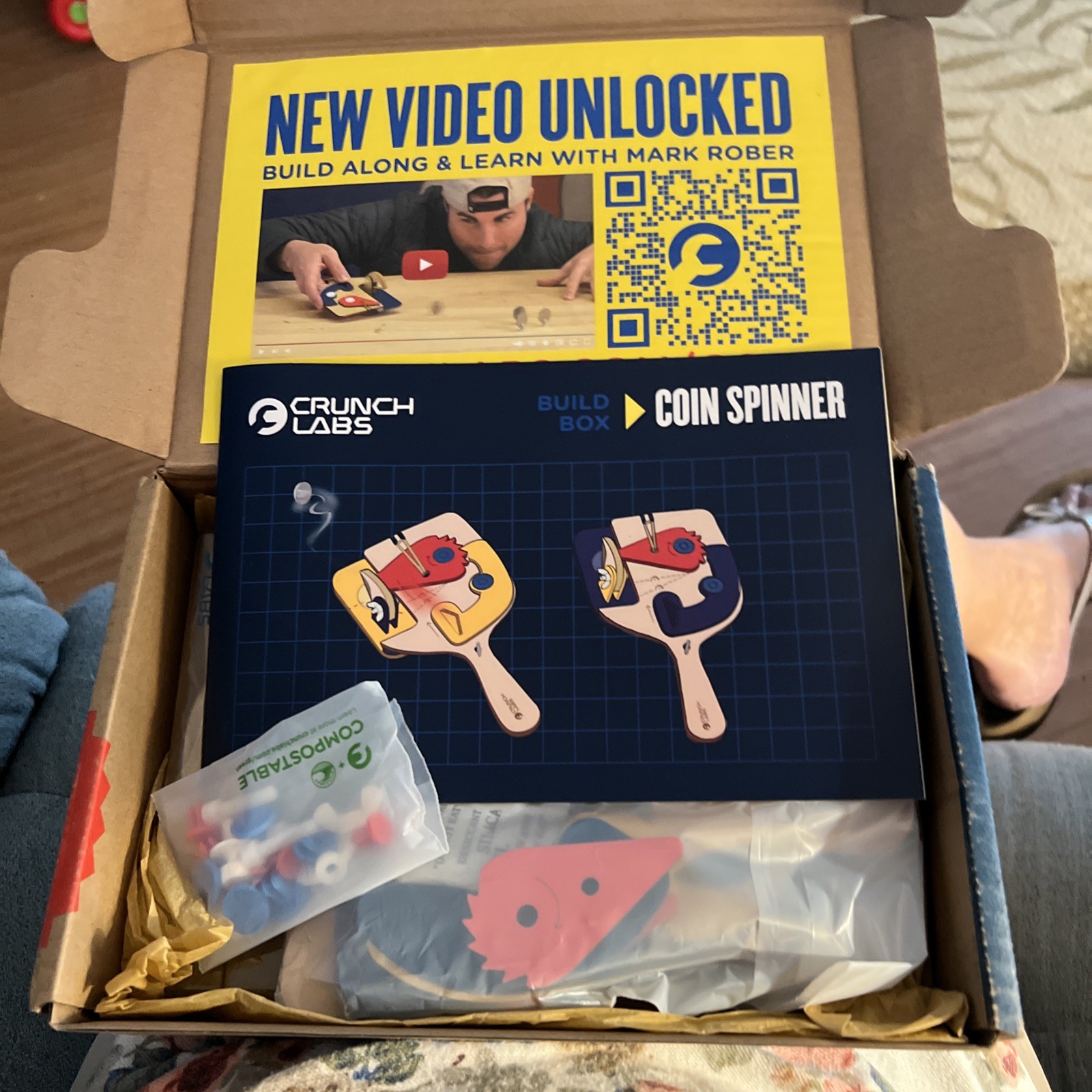 Crunch Labs by Mark Rober – COIN SPINNER – STEM Build Box – Unused