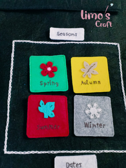 Montessori Islamic Hijri Felt Calendar Board Kids Classroom Homeschool Learning