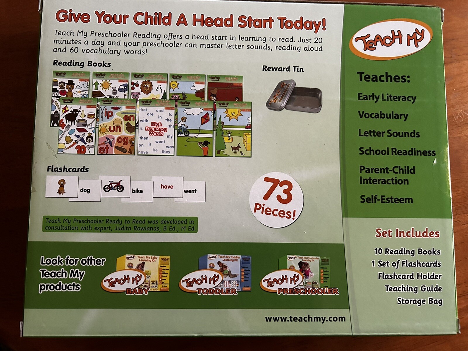 Teach My Preschooler Reading Set – 73 Pieces, New in Original Packaging