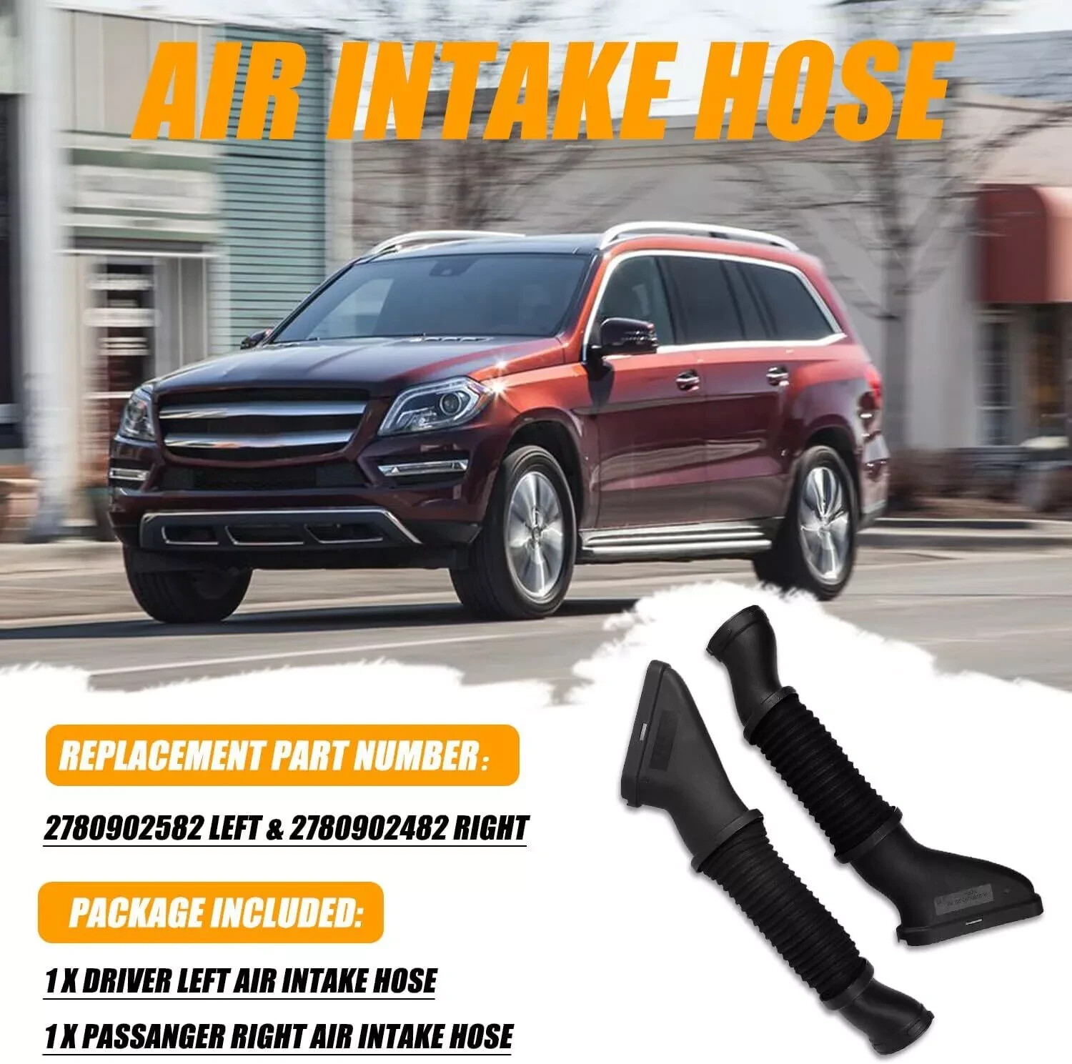 RANSOTO Air Intake Hose Compatible with 2013-2019 Mercedes-Benz GL450 GL550