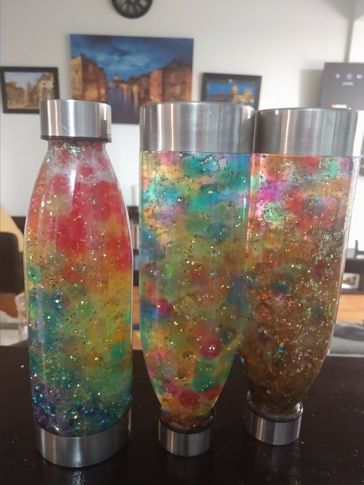 Mindful Bubble Glitter Sensory Calm Down Bottles for Anxiety, Autism, ADHD