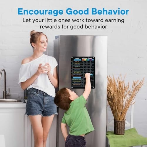 2-Pack Acrylic Magnetic Chore Chart Dry Erase Board for Kids and Family