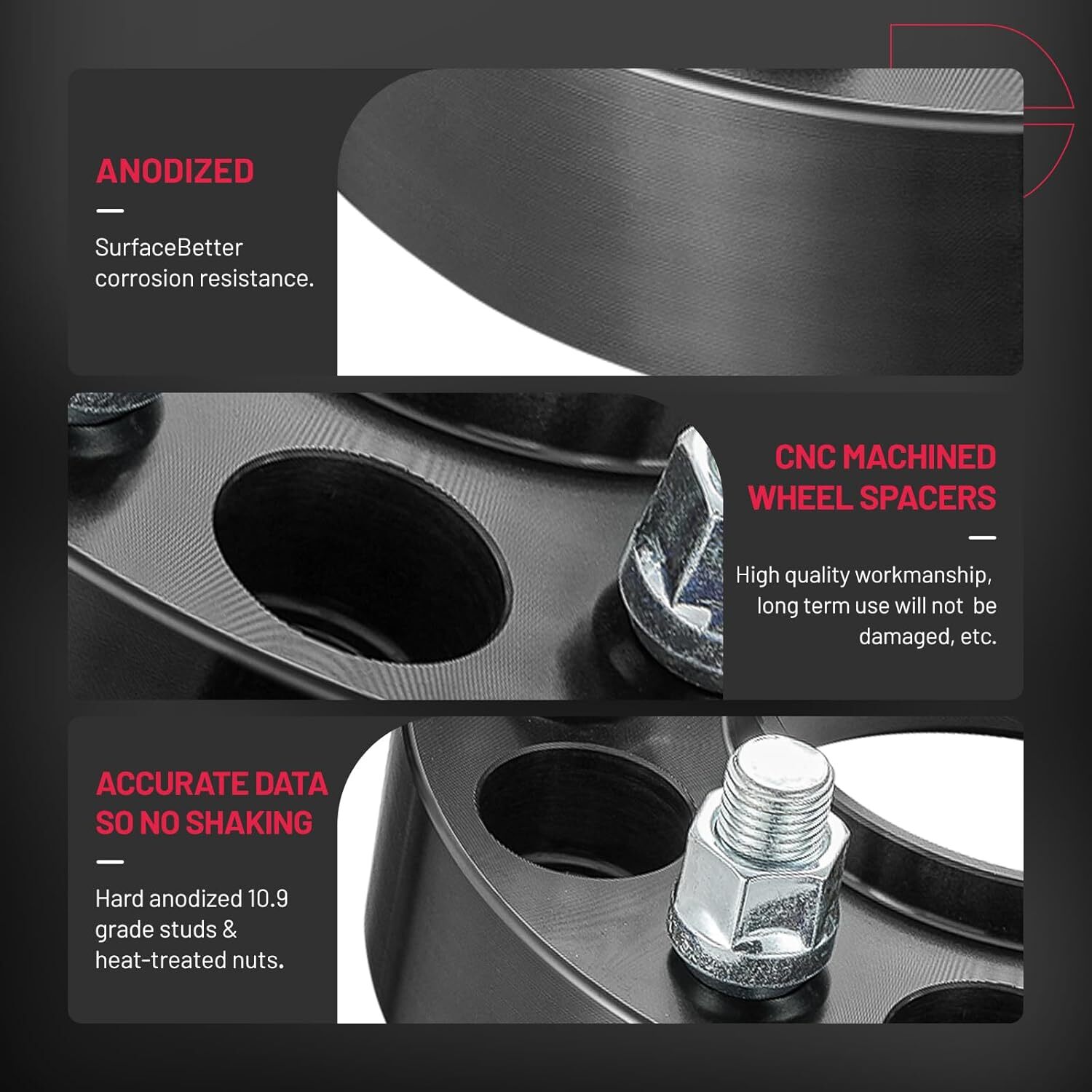 BDFHYK 5×114.3mm Wheel Spacers 1.5 inch 5×4.5 Hubcentric Wheel Spacer Compatible
