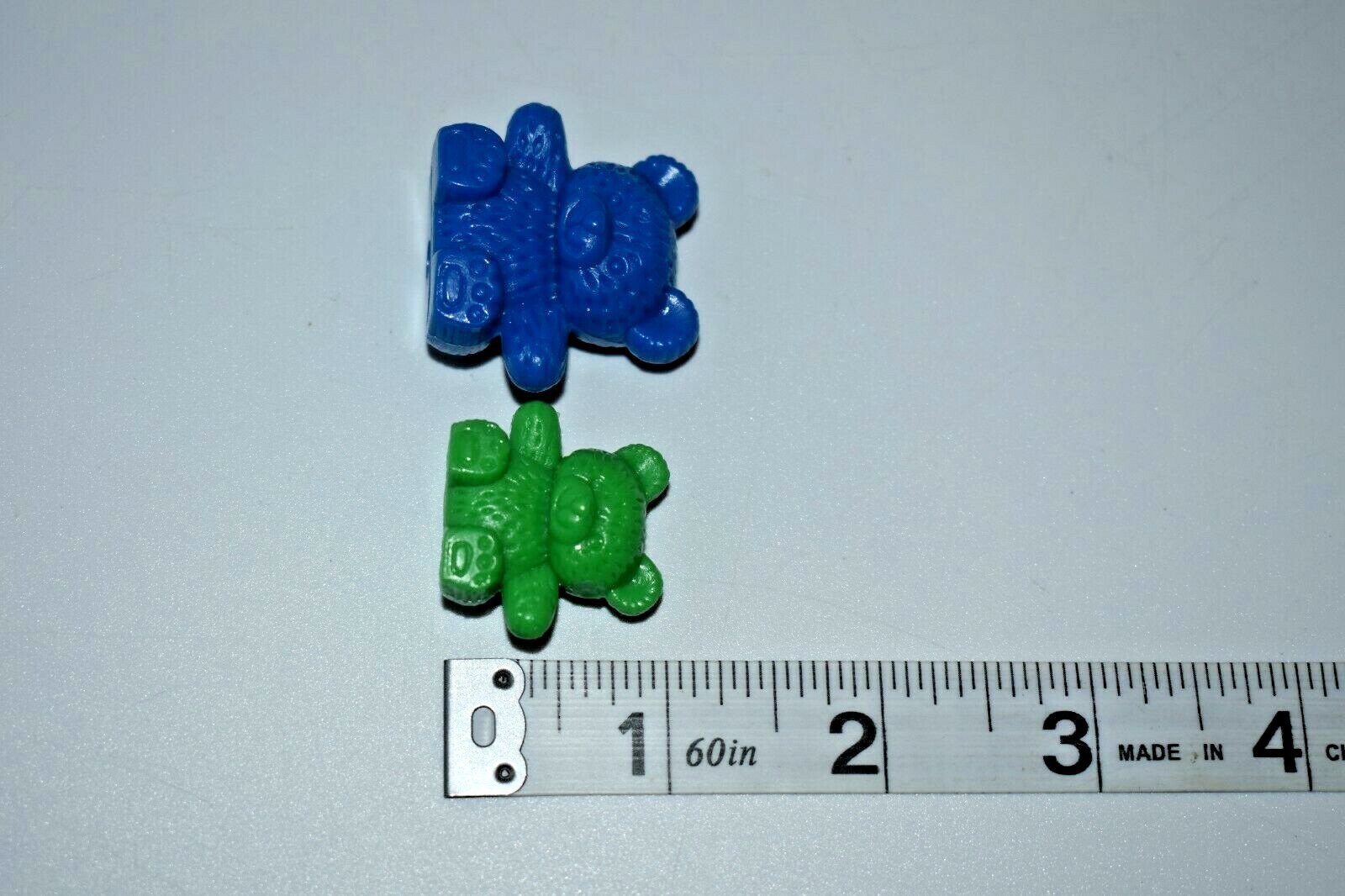 Lot of Teddy Bear Toy Figures Blue Red Green Bears