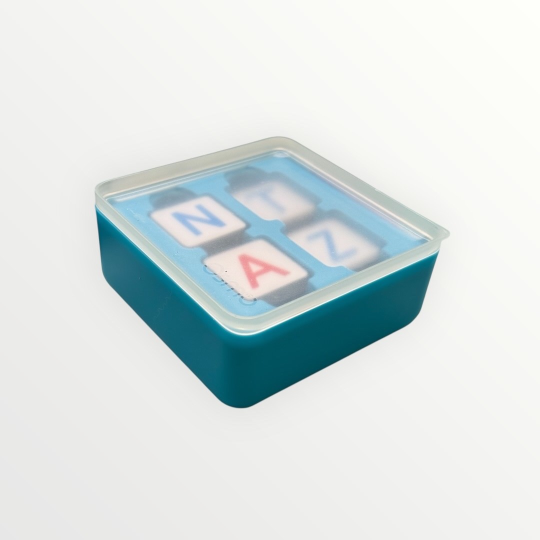 Osmo Words – Blue Box w Lid – Capital/Lower Case Letters in Red & Blue Complete