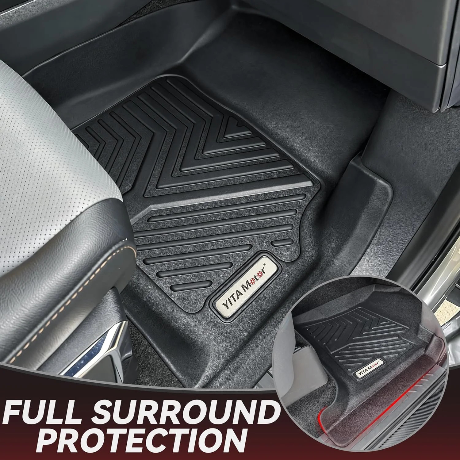 YITAMOTOR Floor Mats Fit for Ford F250/F350/F450/F550 2017-2026 Super Duty Crew
