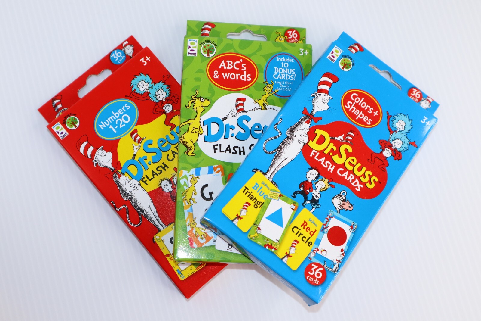 Dr. Seuss Children’s 3pk Flash Cards: Numbers,Colors, ABC’s & Words Fun Learning
