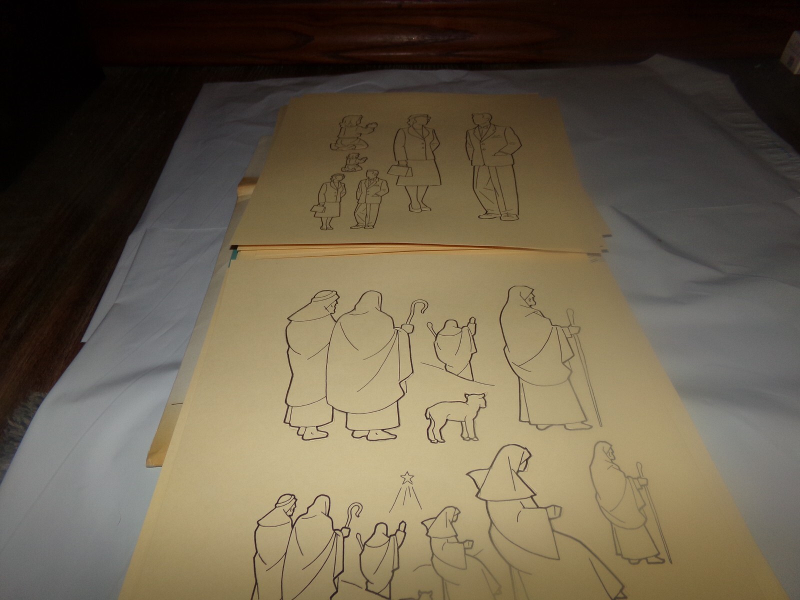 Vintage lot 111 Bible Stencil Set Manger Wise men Animals Shepard Camels Stars