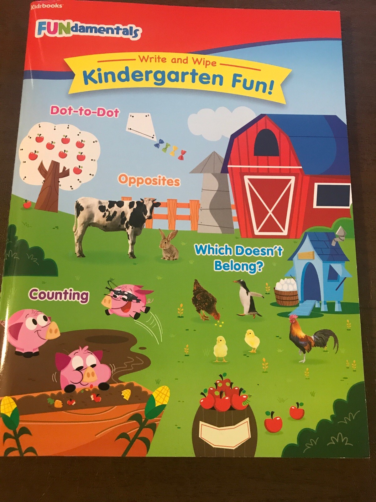 3X Kindergarten Fundamentals Write In Shapes & Puzzles Math & Count Books