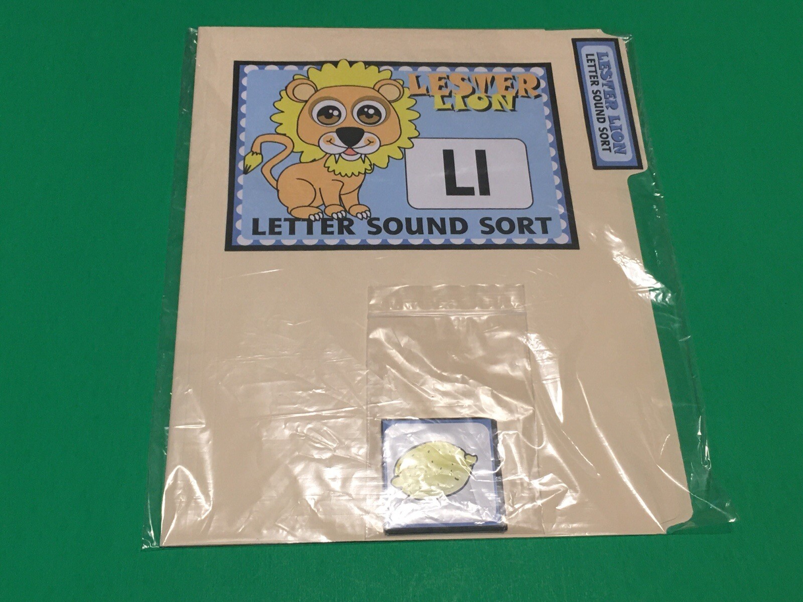 Lester Lion – Letter Ll – DIY File Folder game – Printed / Uncut