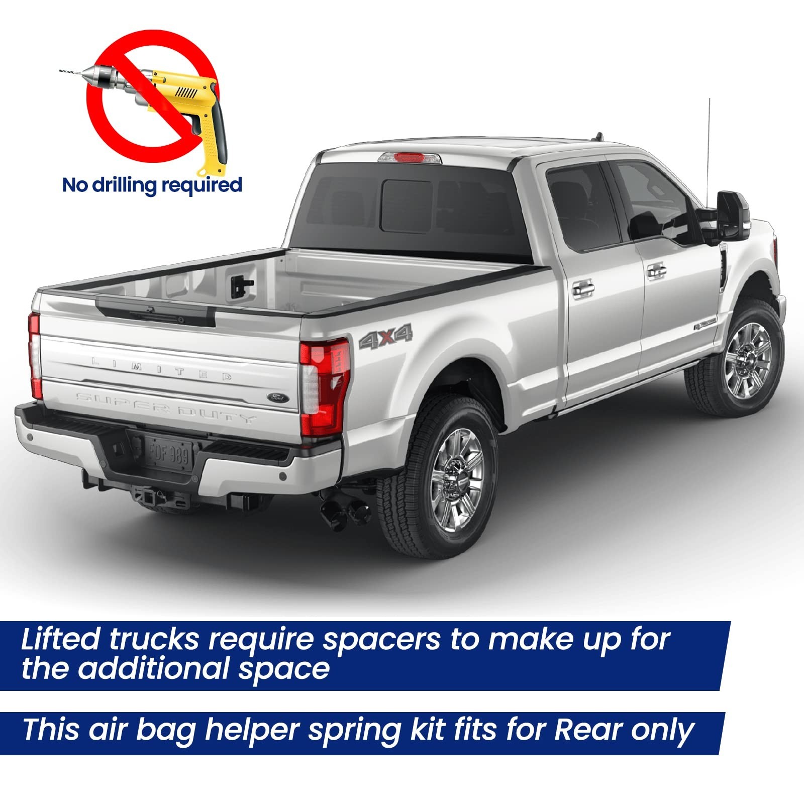 Air Suspension Kit Compatible with 2011-2016 F-250 F-350 4WD Pickups, OEM Num…