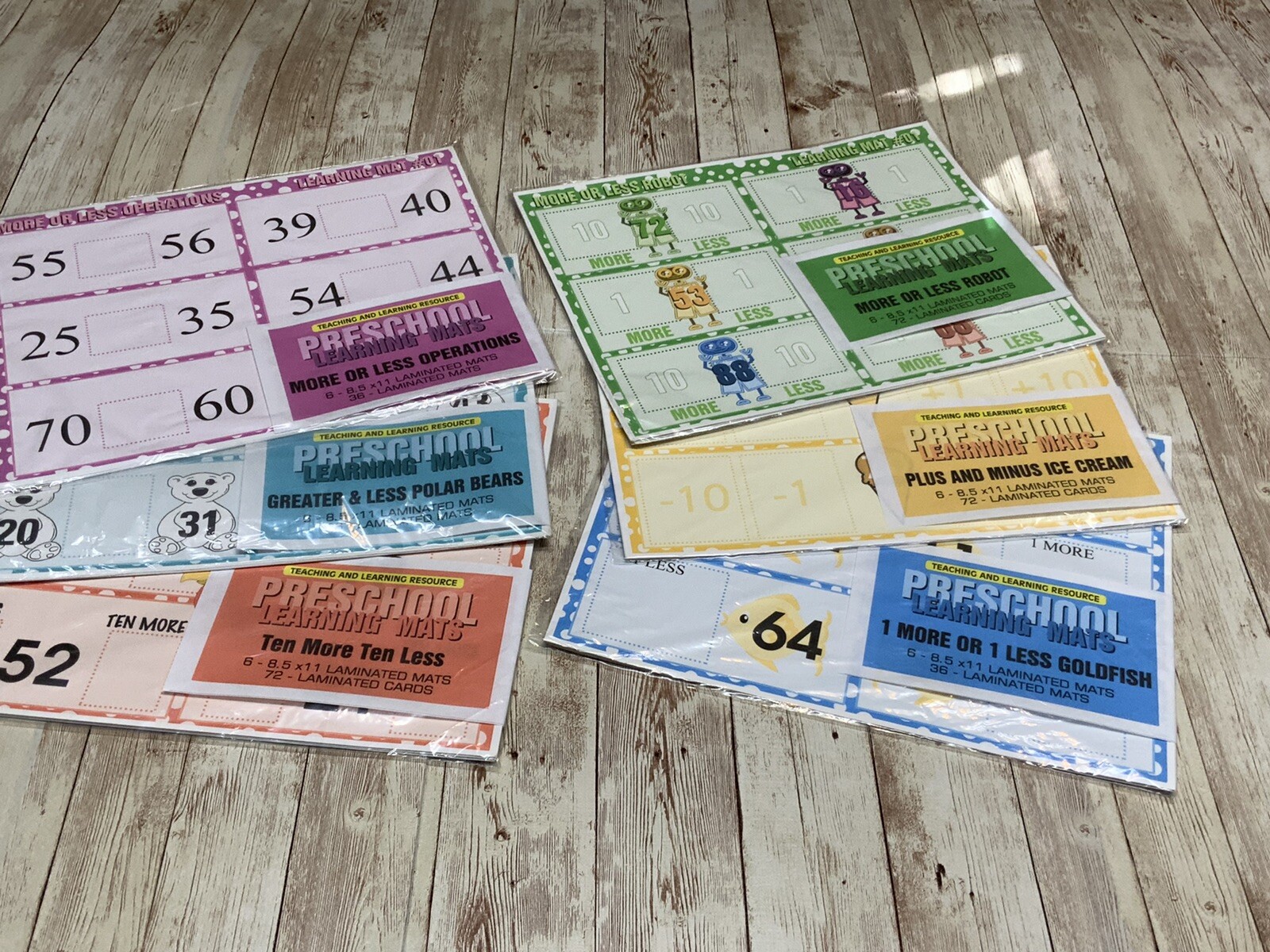 Set of 6 – Learning Mats & Cards – Laminated Activity #