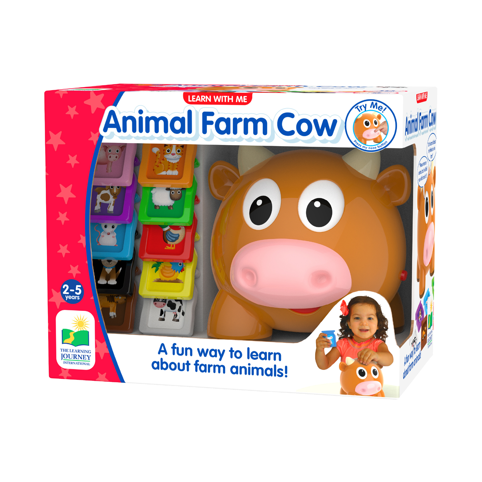 New – The Learning Journey Learn with Me – Animal Farm Cow – Ages 2-5